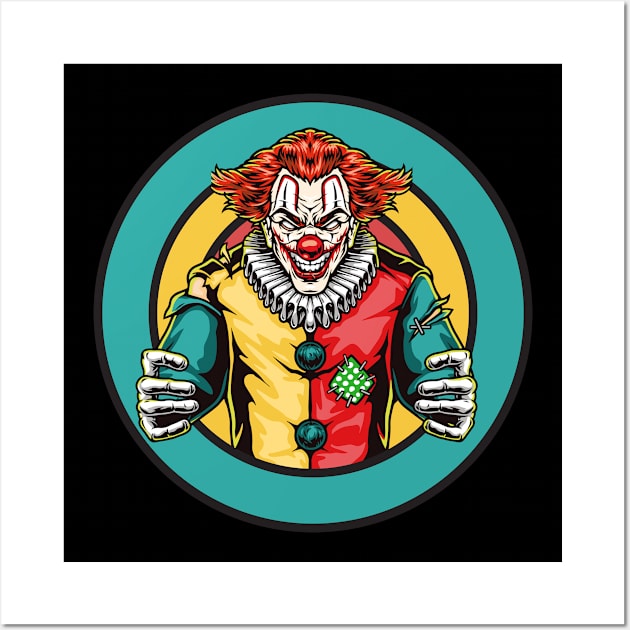 Horror Clown Wall Art by andrew_kelly_uk@yahoo.co.uk